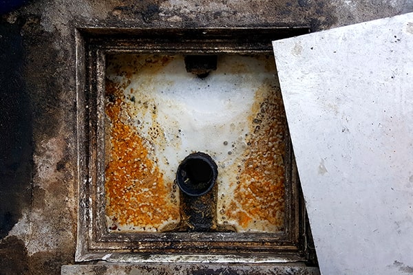 before grease trap cleaning, it's important to remove any debris and clear the area around the trap